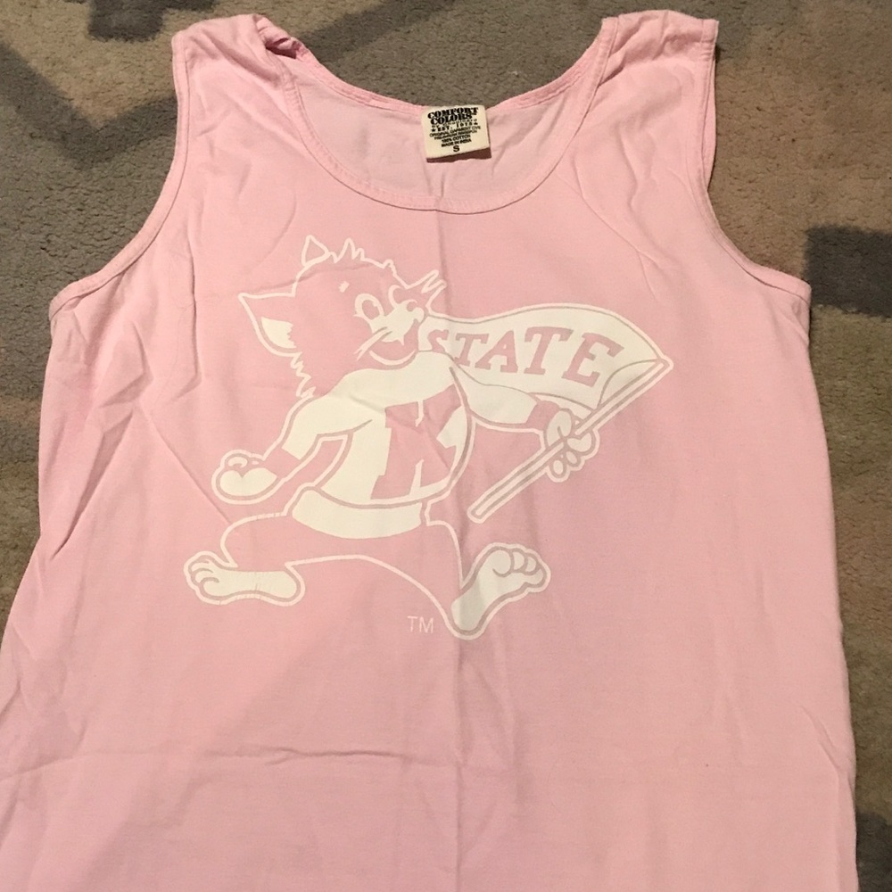 Pink KSU Comfort Color Tank